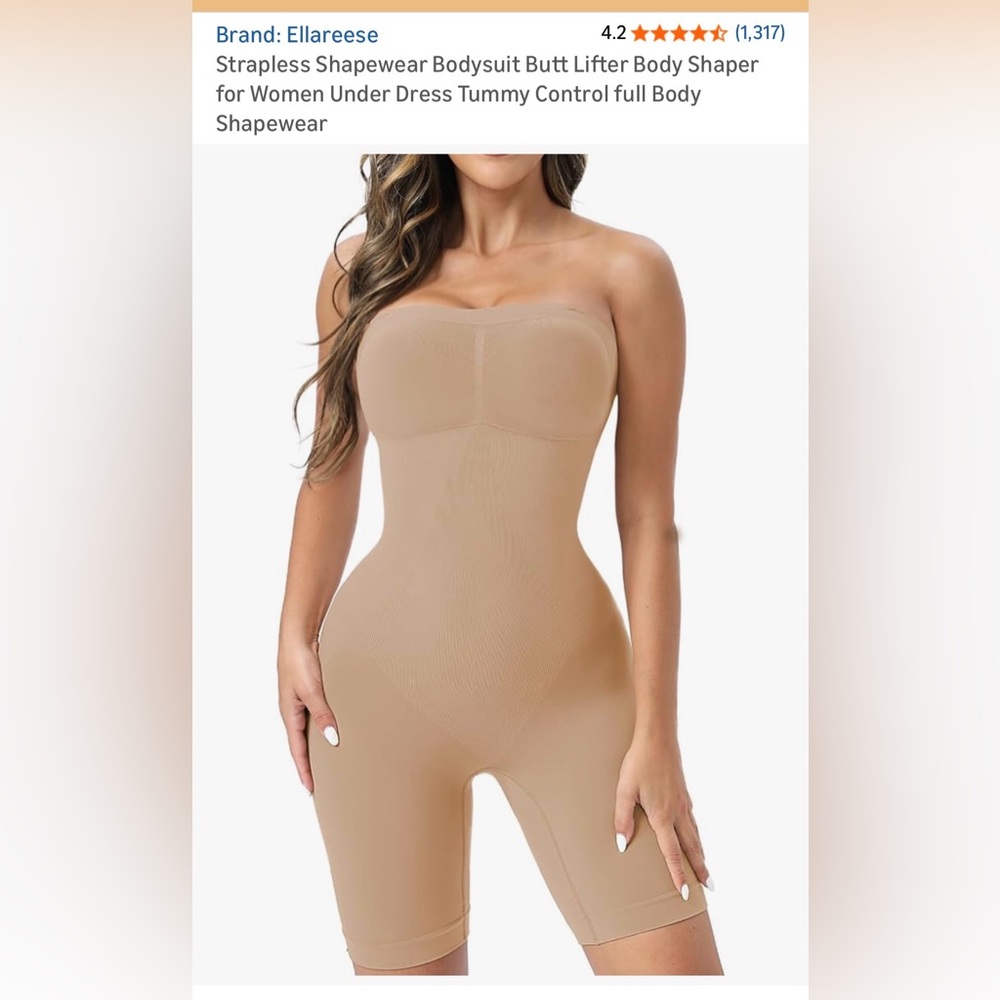 NWT- Strapless Body Shaper - Beige
